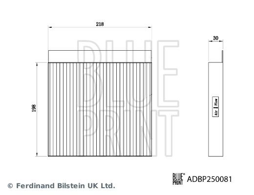 BLUE PRINT ADBP250081 Filter, cabin air
