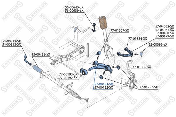 STELLOX 57-00181-SX Control/Trailing Arm, wheel suspension