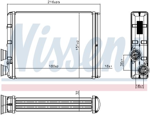 NISSENS 707379 Heat Exchanger, interior heating