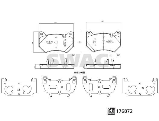 SWAG 33 10 7372 Brake Pad Set, disc brake