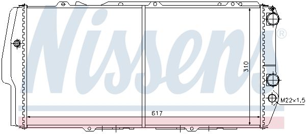 NISSENS AUDI Радіатор охолодження 200 TURBO 84-