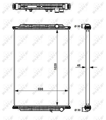 NRF 509726 Radiator, engine cooling