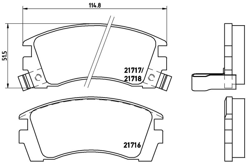 BREMBO P56064 Diskinių stabdžių kaladėlių komplektas