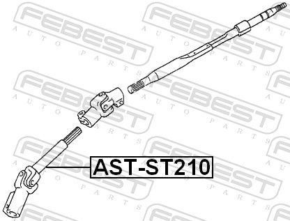 FEBEST AST-ST210 Steering Shaft