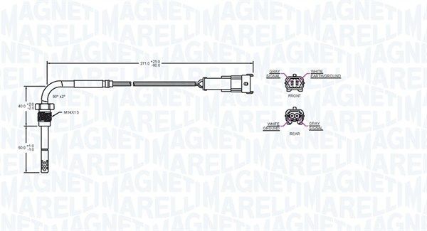 MAGNETI MARELLI 172000227010 Sensor, exhaust gas temperature