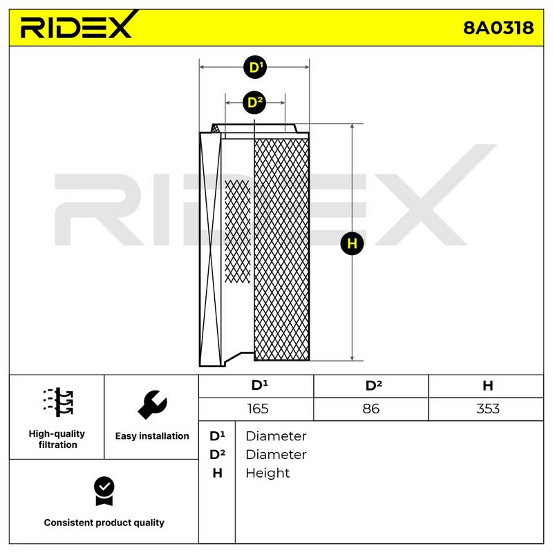 въздушен филтър RIDEX
