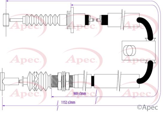 APEC Cable Pull, parking brake CAB1277