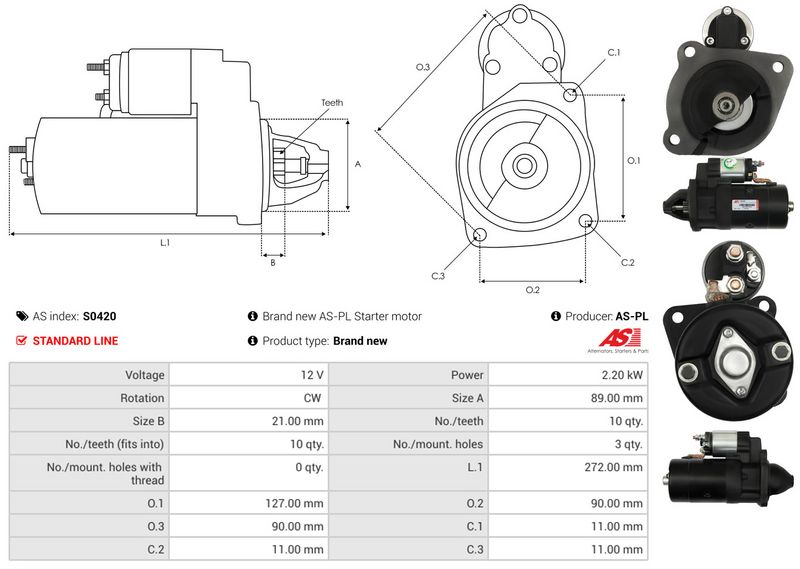 Starter, AS-PL S0420