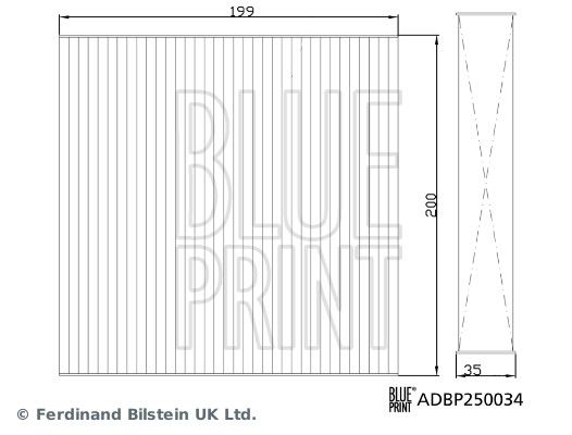 BLUE PRINT ADBP250034 Filter, cabin air