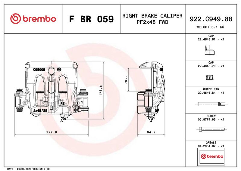 BREMBO F BR 059 Brake Caliper