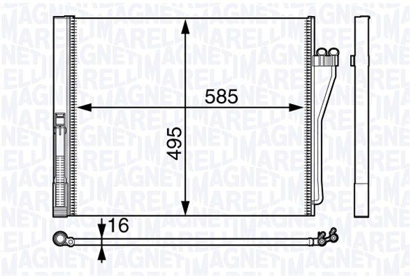 MAGNETI MARELLI kondenzátor, klíma 350203717000