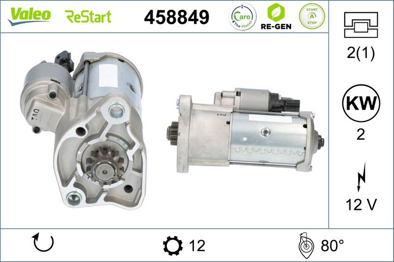 VALEO Startmotor / Starter 458849