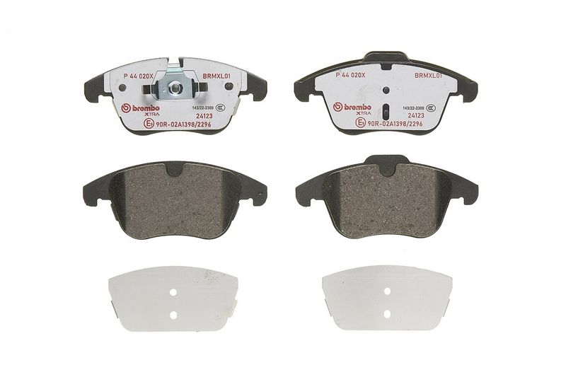 Piduriklotsi komplekt, ketaspidur, BREMBO P 44 020X