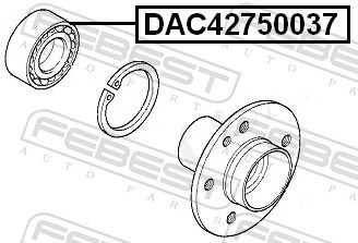 Підшипник колеса, Febest DAC42750037