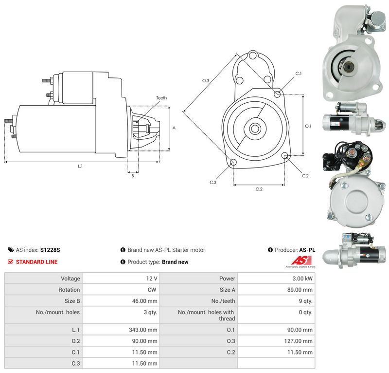 AS-PL S1228S Starteris