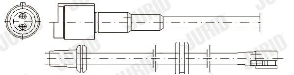 JURID figyelmezető kontaktus, fékbetétkopás 581314