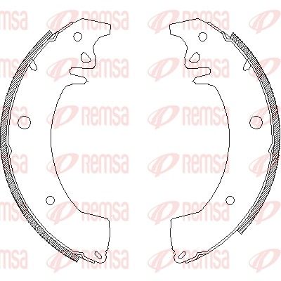 Комплект гальмівних колодок, Remsa 4078.00