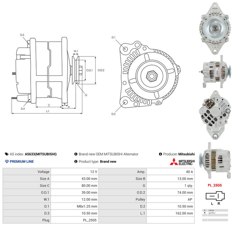 Prekės atitinka OEM kodą: A7TA0477A