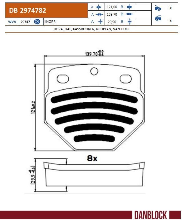 DANBLOCK Remblokkenset, schijfrem