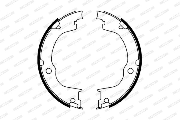 Комплект гальмівних колодок, стоянкове гальмо, Ferodo FSB4006