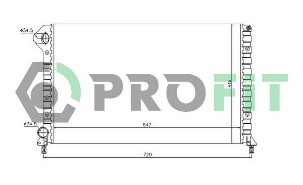 Радіатор, система охолодження двигуна, Profit 2210A1