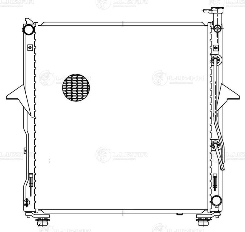 Радіатор, система охолодження двигуна, Kia Sorento (06-) 3.3i АКПП (LRc 08136) LUZAR, Luzar LRC08136