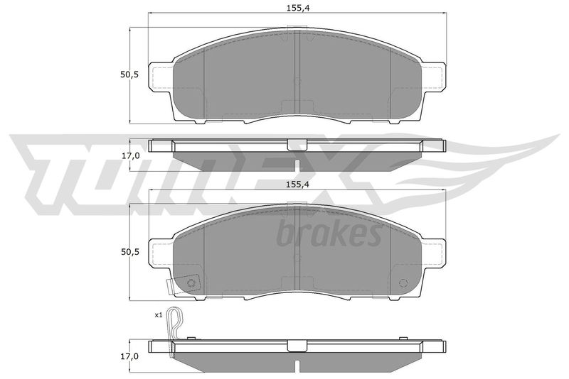 TOMEX Brakes fékbetétkészlet, tárcsafék TX 19-37