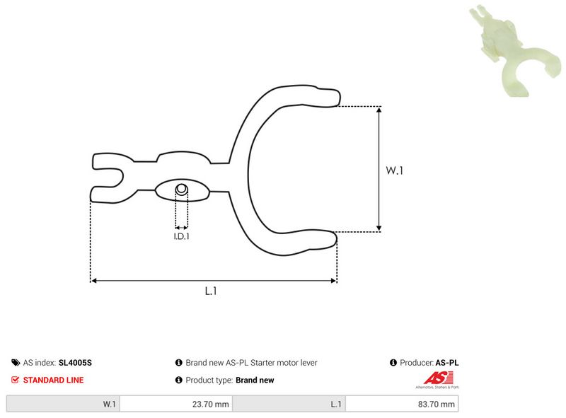 AS-PL SL4005S Starter Lever, carburettor