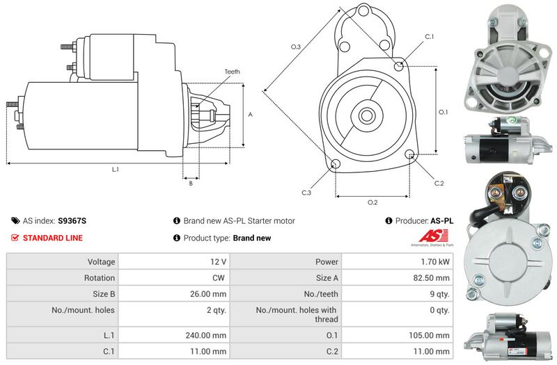 AS-PL S9367S Starter