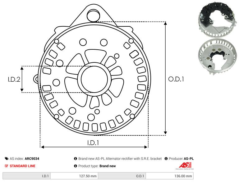 Kaitsekate, generaator, AS-PL ARC9034