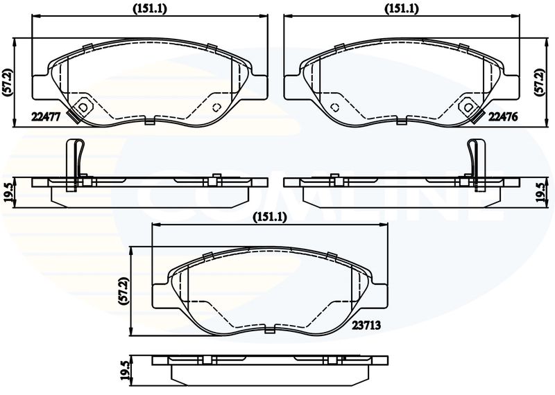 Comline Brake Pad Set, disc brake CBP32213