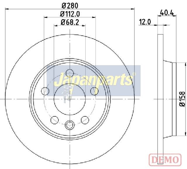 спирачен диск JAPANPARTS