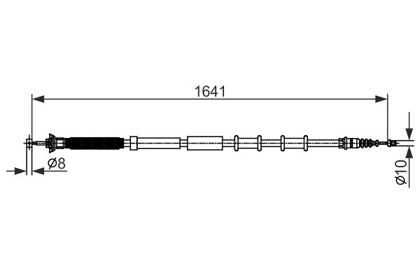 Bosch Cable Pull, parking brake 1 987 482 582 (1987482582)