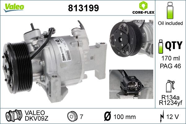 Συμπιεστής, συστ. κλιματισμού  VALEO ORIGINS NEW O.E. TECHNOLOGY