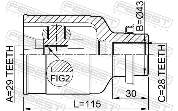 FEBEST 0511-CPRH Joint Kit, drive shaft