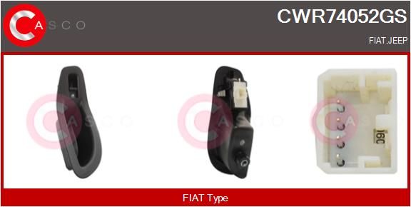 Кнопка склопідйомника заднього FIAT 500X 15-; JEEP Renegade 14- 735603927