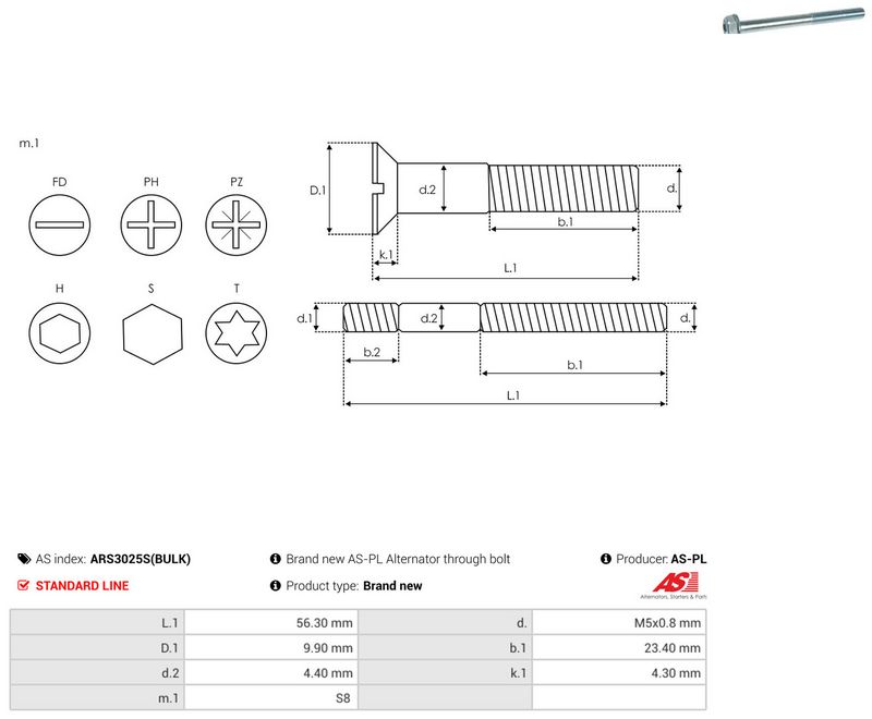 AS-PL ARS3025S(BULK) Repair Set, alternator