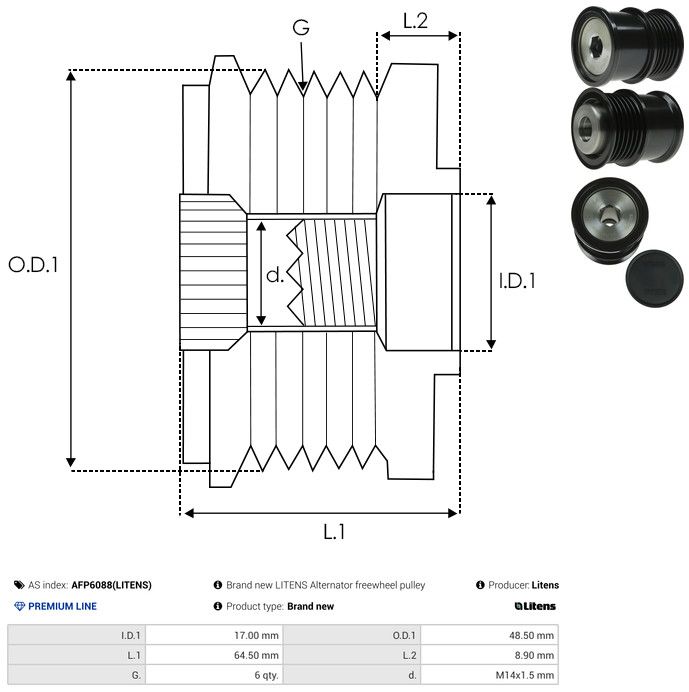 Generaatori vabakäik, AS-PL AFP6088(LITENS)