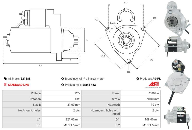 AS-PL S2158S Starteris