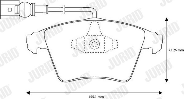 JURID Volkswagen тормозные колодки передний T5 1.9/2.5TDI 03- с датчик.