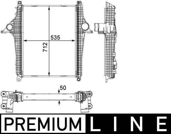 Product Image - Intercooler, inlaatluchtkoeler - CI147000P - MAHLE