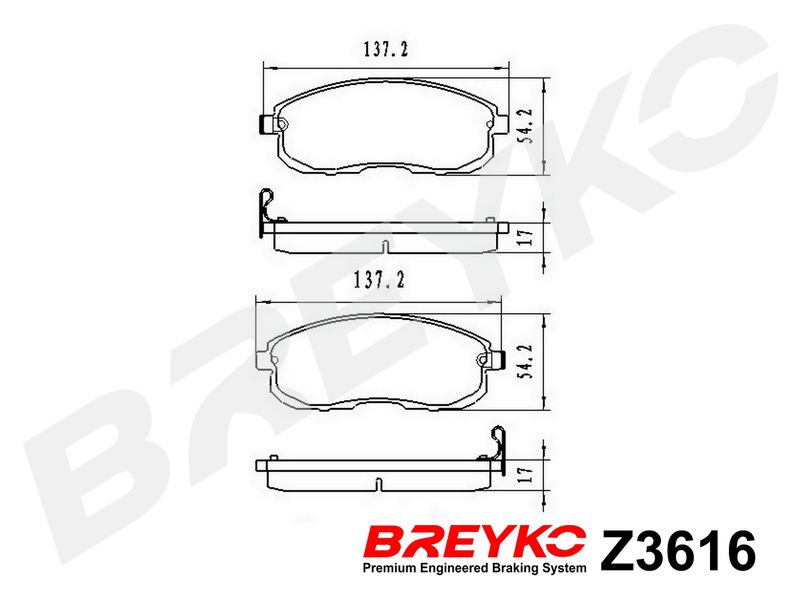 DAVID VASCO Z3616 Brake Pad Set, disc brake