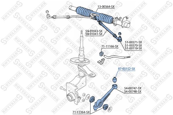 STELLOX 87-03152-SX Mounting, control/trailing arm