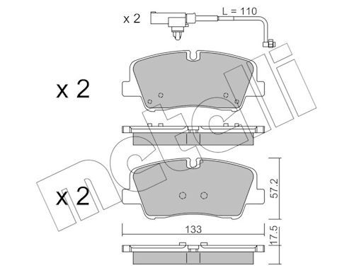 Plaquettes+de+frein+à+disque METELLI 22-1095-1