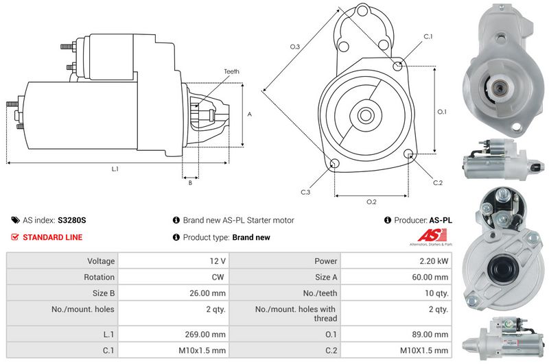 AS-PL S3280S Starteris