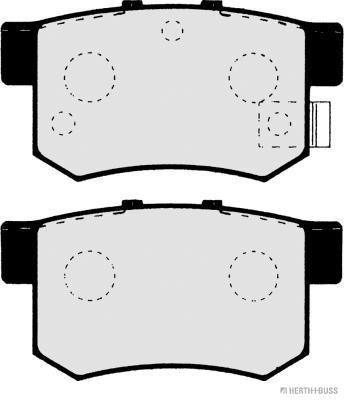 Комплект гальмівних накладок, дискове гальмо, Herth+Buss Jakoparts J3614008