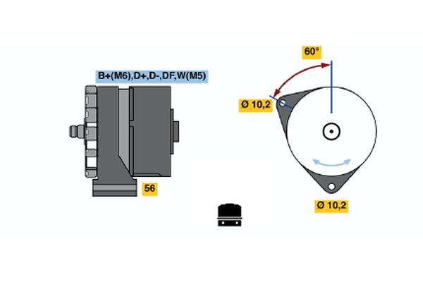 BOSCH 0120450015 Generatorius