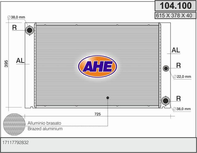 AHE 104.100 - Aušinimo radiatorius