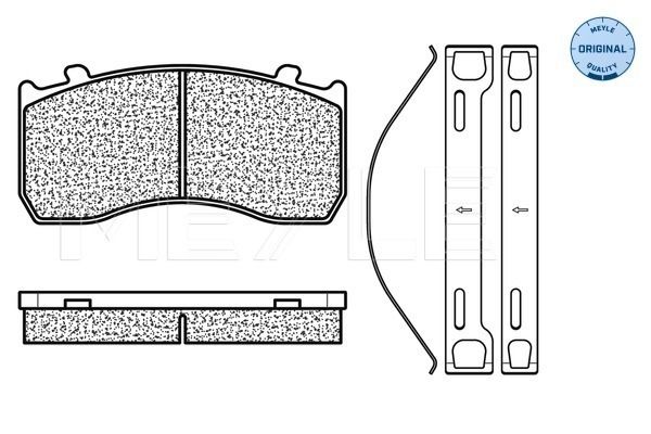 Комплект гальмівних накладок, дискове гальмо, Meyle 0252904827