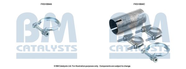 BM CATALYSTS szerelőkészlet, kipufogócső FK51064